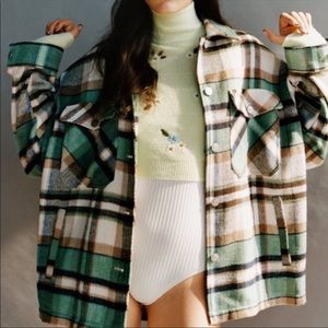 Zara green plaid overshirt